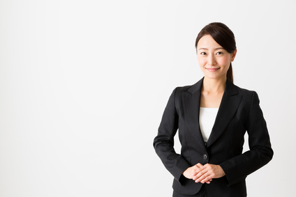 asian businesswoman on white backgroound