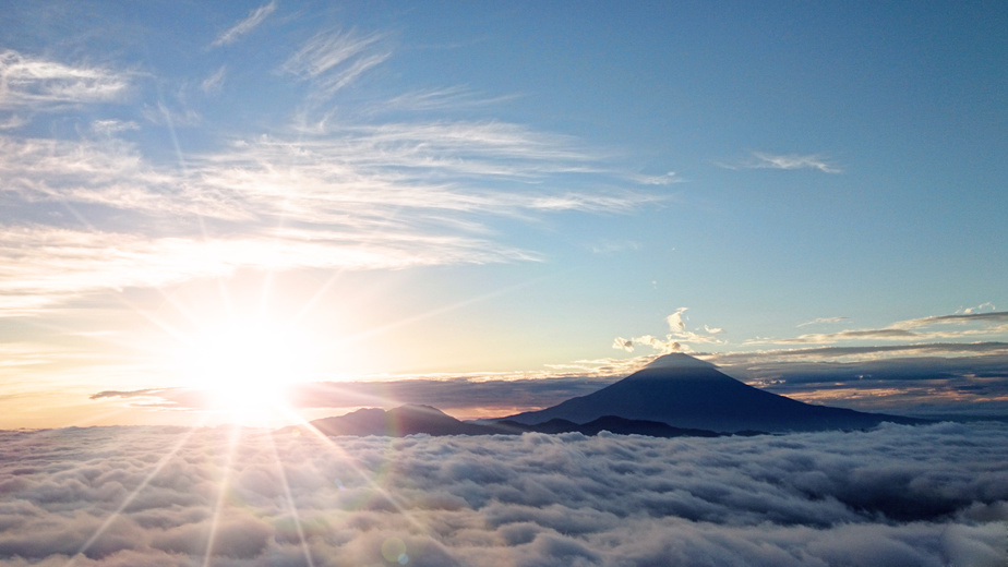 富士山と日の出と雲海